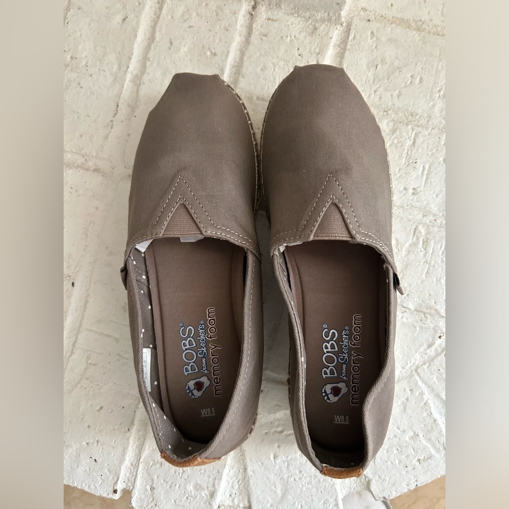 Skechers BOBS Women’s Slip-On Loafers in Taupe